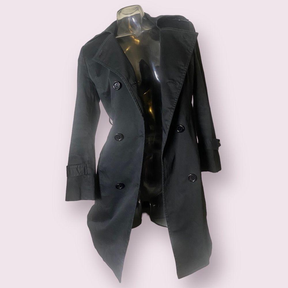 Black Double Button Long Jacket - image 1